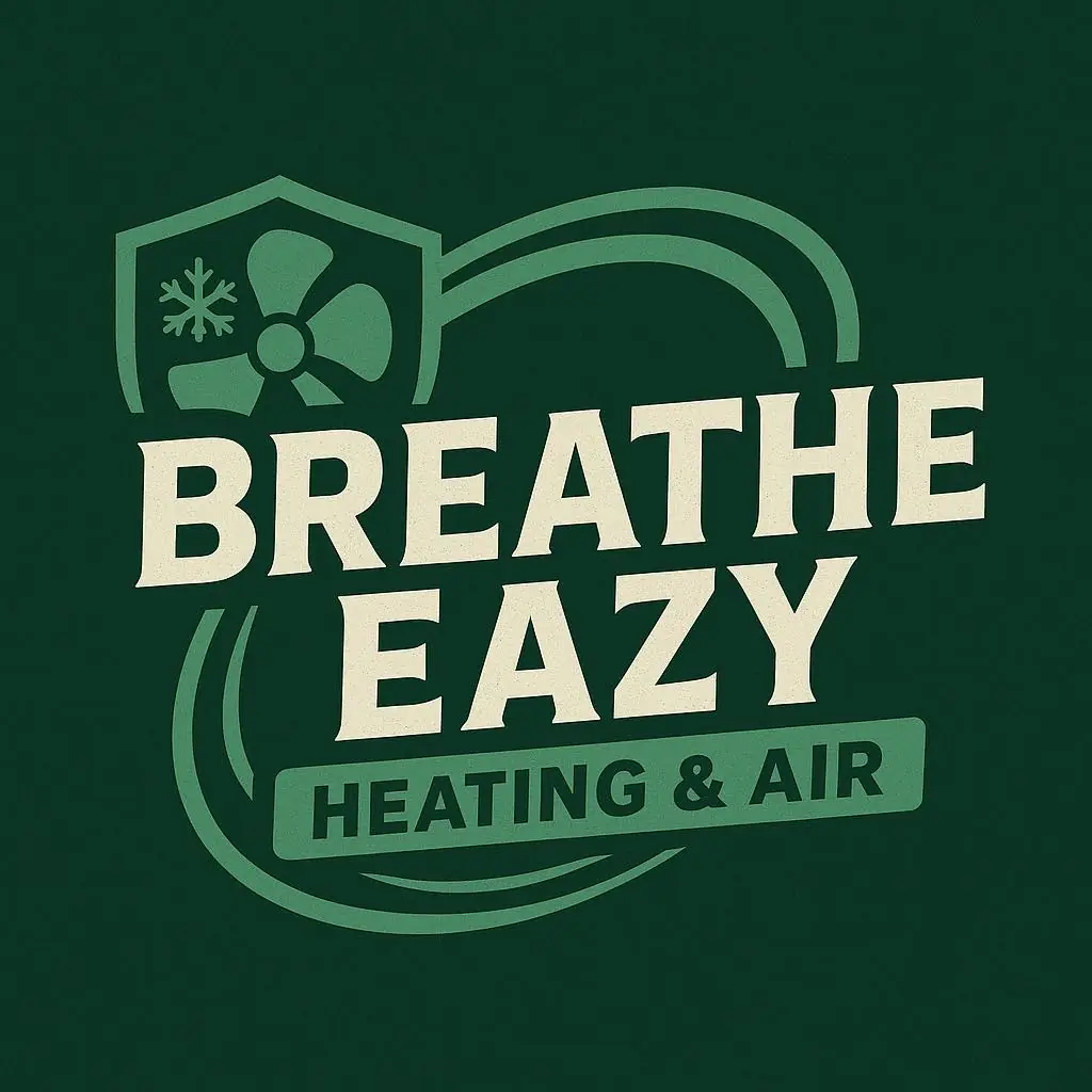 Breathe Eazy HVAC technician servicing a residential air conditioning unit in the Midlands of South Carolina